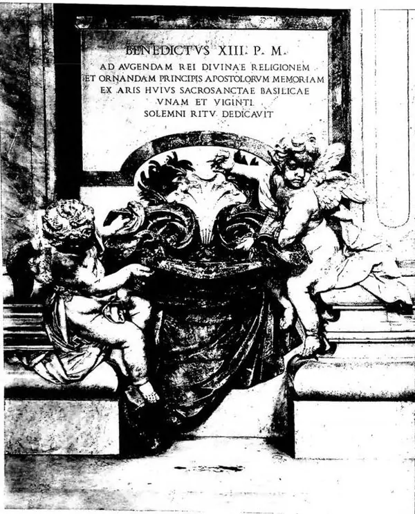 SOLEMNI RITV. DEDICAVIT ACQUASANTIERA DELLA BASILICA DI S. PIETRO IN VATICANO (sec. XVIII).