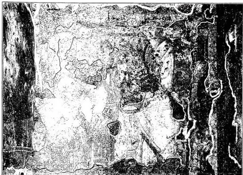 Palimpsest of frescoes (6th-9th cent.) in the apse of S. Maria Antiqua - Rome.