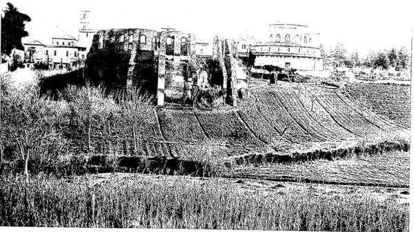 VEDUTA DEL COMPLESSO MONUMENTALE DI S. AGNESE (lato nord) - Roma.