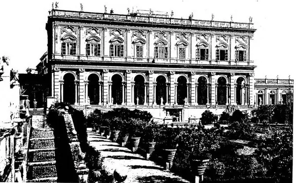 (Int. Albani) PALAZZO ALBANI NELLA VILLA OMONIMA Architetto C. Marchionni (1757).