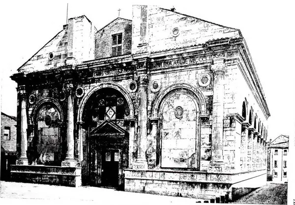 FACADE OF THE MALATESTA TEMPLE (1450) - Rimini.