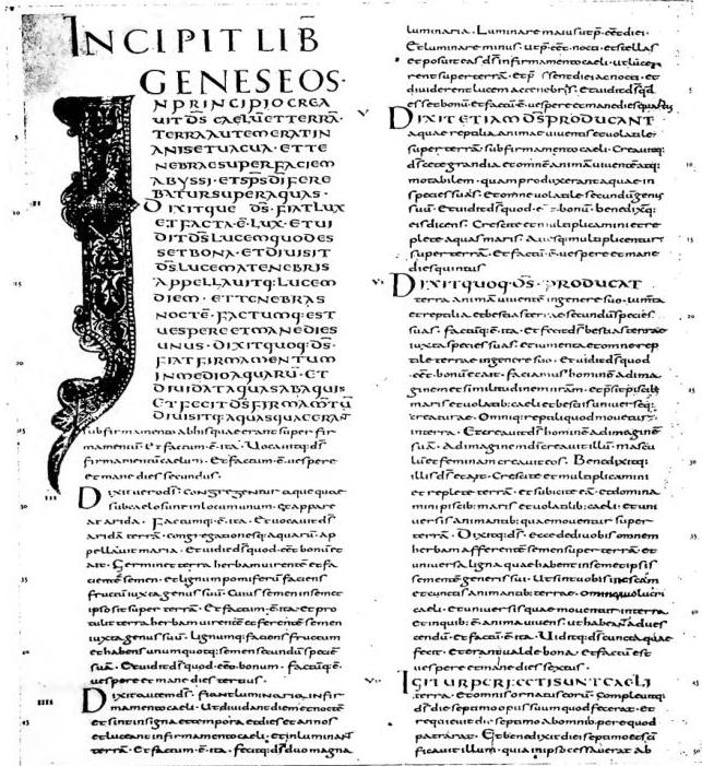 INCIPIT OF ALcuin'S BIBLE