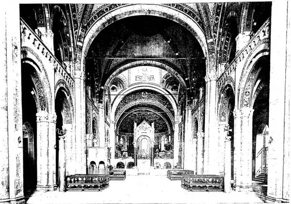 INTERIOR OF THE BASILICA OF S. AMBROGIO (9th and 11th cent.) - Milan.