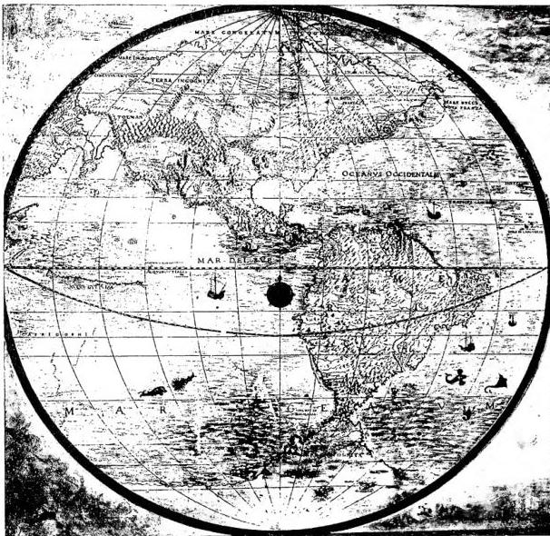 WORLD MAP PAINTED BY E. DANTI (1583-87)