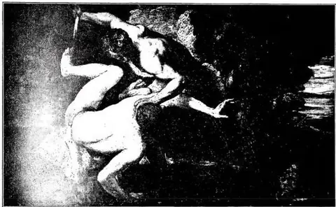 Cain killing A., by Tintoretto - Venice, Galleria dell'Accademia.