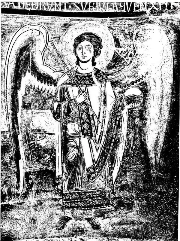 FRESCO OF THE CASSINESE SCHOOL (11th cent.) S. Angelo in Formis, apse of the Cathedral.