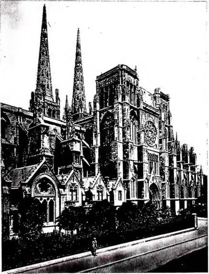 Left: SOUTHERN PORTAL OF THE CATHEDRAL (13th cent.). Right: INTERIOR OF THE CATHEDRAL (14th-15th cent.).