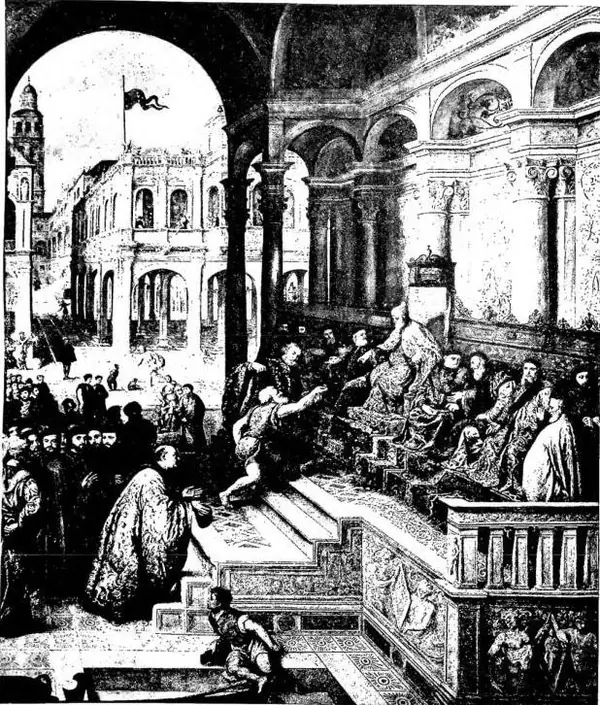 CONSEGNA DELL'ANELLO AL DOGE Venezia, galleria dell'Accademia.