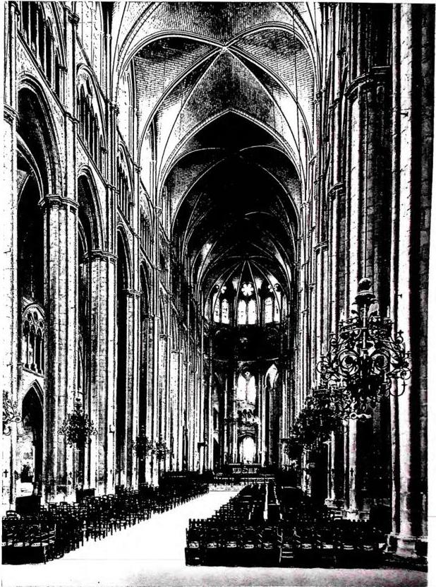 INTERIOR OF THE CATHEDRAL OF BOURGES (13th cent. - beginning of the 14th cent.).