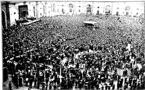 ACLI audience of 29 June 1948, in the Courtyard of the Belvedere in the Vatican.