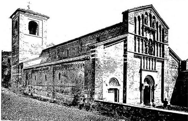 Above: CHURCH OF THE ABBEY OF VEZZOLANO (12th cent.) near Albugnano d'Asti.