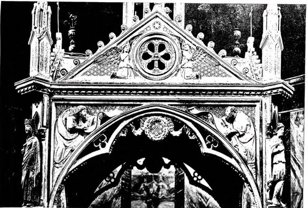 (Int. Alimeri) CIBORIO DELL'ALTARE MAGGIORE DELLA CHIESA DI S. CECILIA (1293) Roma.
