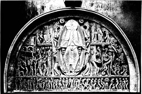 GIUDIZIO UNIVERSALE Lunetta del portale della Cattedrale con bassorilievo di Cisleberto (1130).