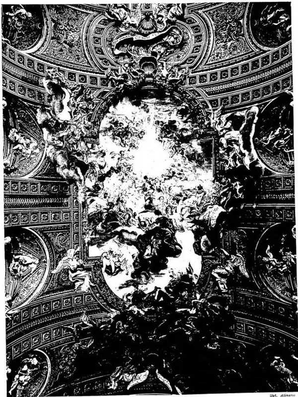 Vgl. Alinaro TRIUMPH OF THE NAME OF JESUS Fresco in the vault of the church of the Gesù (1672-83) - Rome.