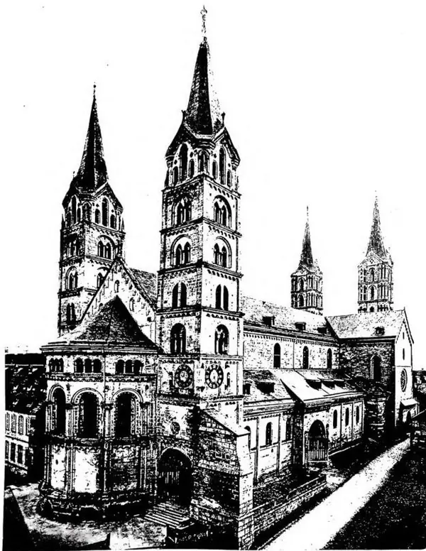 CATTEDRALE DI BAMBERGA costruita nel sec. XIII su pianta del sec. XI.