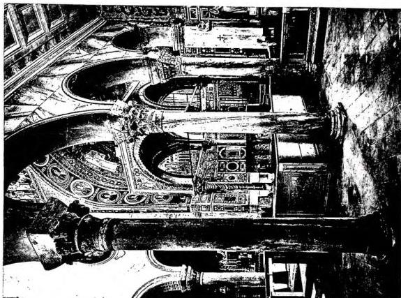 Left: INTERIOR OF THE CATHEDRAL OF TORCELLO built in the 7th cent., restored in 1008 - Venice.