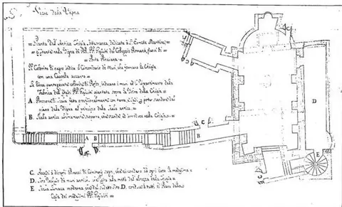 Plan of the basilica of St. Hermes - Rome, via Salaria Vetere.