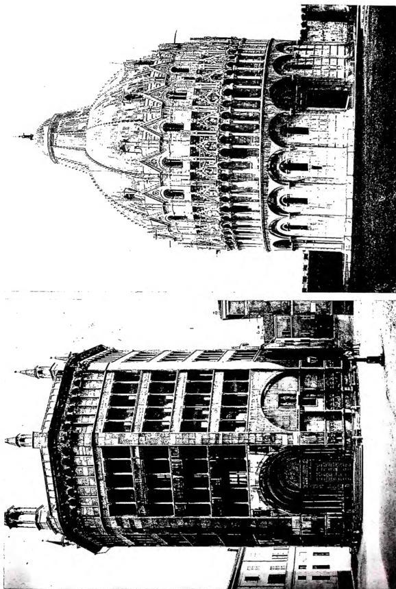 Left: EXTERIOR OF THE BAPTISTERY OF PARMA. Work by B. Antelami, begun in 1196.