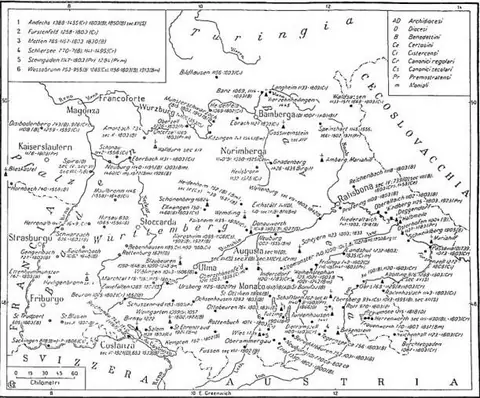 Historical ecclesiastical map.