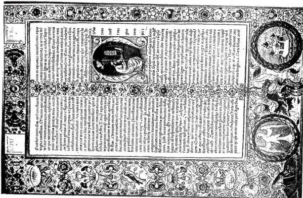 Left: BIBLE OF ST. PAUL (first half of the 9th cent.) - Rome, library of the Abbey of St. Paul.