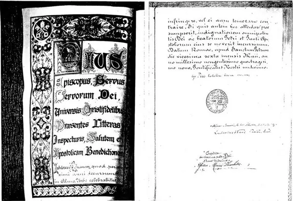 INITIAL AND FINAL PROTOCOL OF THE BULL OF INDICTION OF THE HOLY YEAR 1930 (26 May 1949).