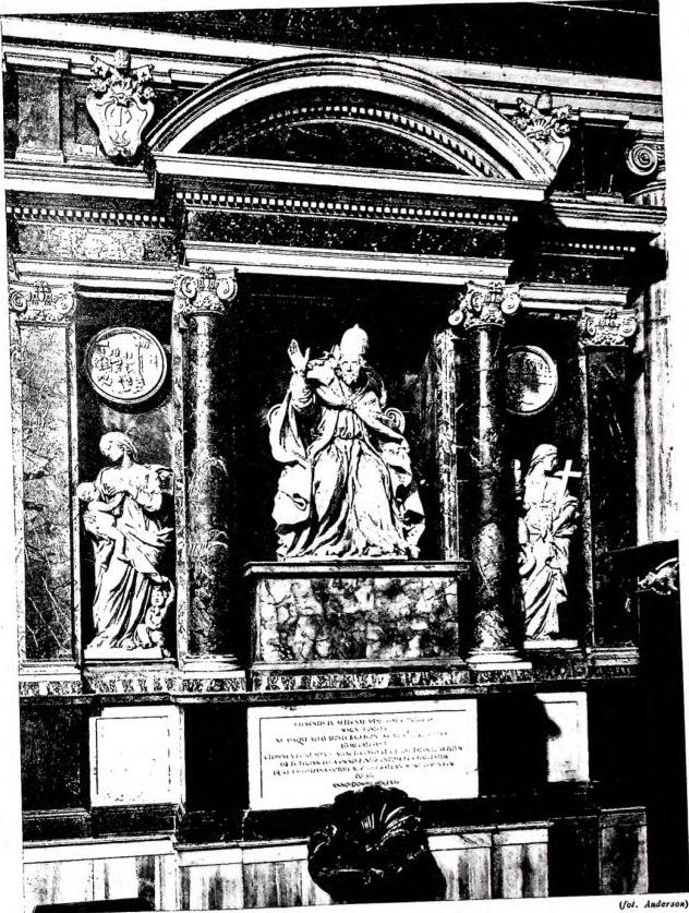 MONUMENT TO CLEMENT IX by C. Rainaldi (1671). The statue of the Pontiff is by D. Guidi - Rome, basilica of S. Maria Maggiore.