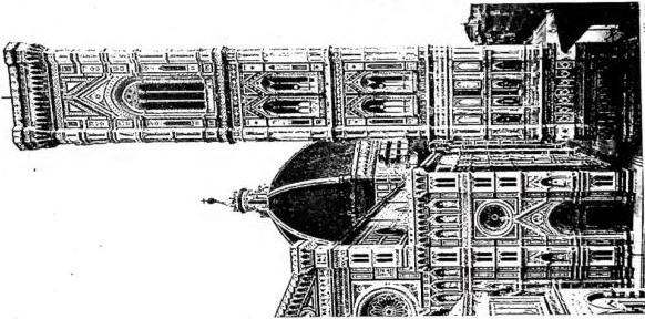 Right: BELL TOWER OF BORROMINI (17th cent.) - Rome, church of S. Agnese.