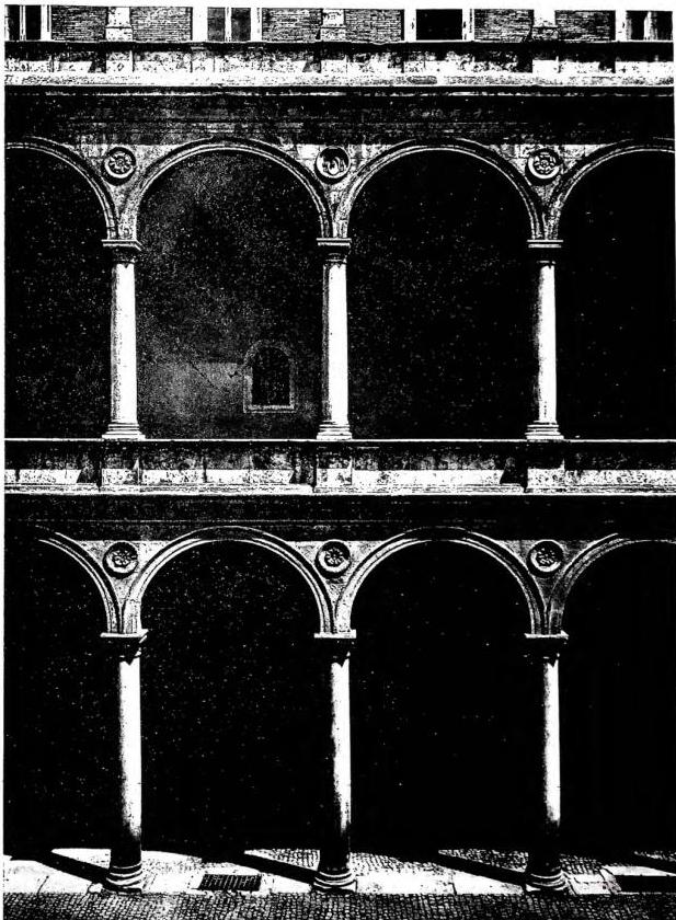COURTYARD OF THE PALAZZO DELLA CANCELLERIA. - Detail - Rome