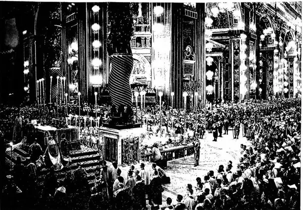 SOLEMN PONTIFICAL FOR THE CANONIZATION OF ST. CATHERINE LABOURÉ (27 July 1947). Moment of the Hanc igitur