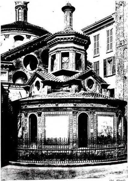 Left: THE ROTUNDA - Milan, Church of S. Satiro. Right: CLOISTER OF S. MARIA DELLA PACE - Rome.