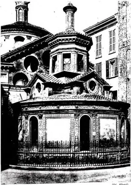 Left: THE ROTUNDA - Milan, Church of S. Satiro. Right: CLOISTER OF S. MARIA DELLA PACE - Rome.