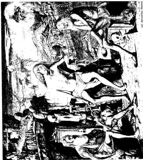 HERMITS MEDITATING ON THE DEAD CHRIST - New York, Metropolitan Museum.