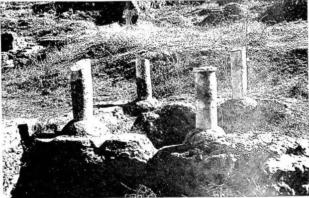Above: REMAINS OF A BAPTISTERY OF CARTHAGE (6th cent.). Below: SO-CALLED CONSIGNATORIUM OF DAMOUS-EL-KARITA (6th cent.).