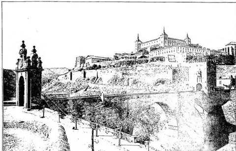 Bridge of Alcántara and Alcázar - Toledo.