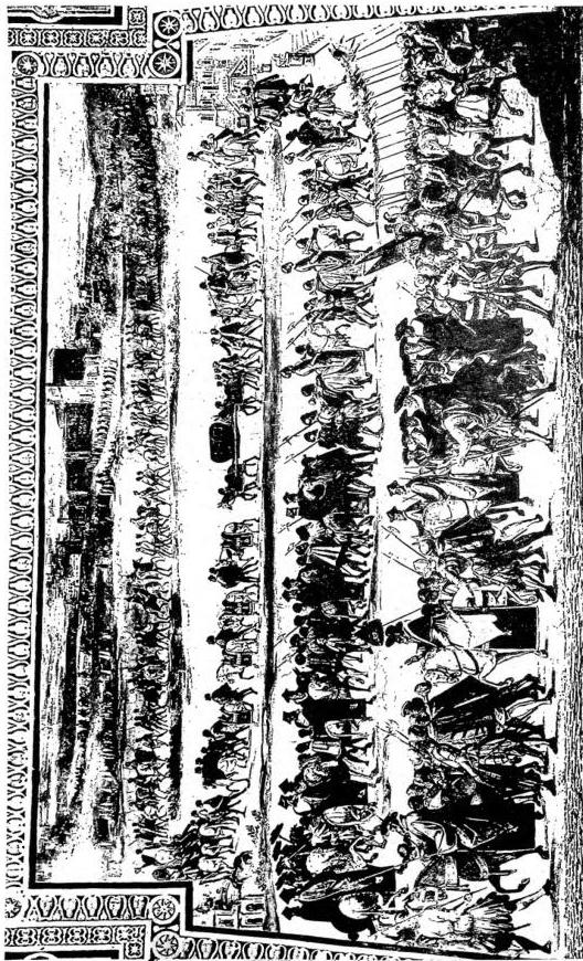 CAVALCADE OF SIXTUS V FOR THE TAKING POSSESSION OF THE LATERAN. Fresco in the Sistine Hall of the Vatican Library (1590).