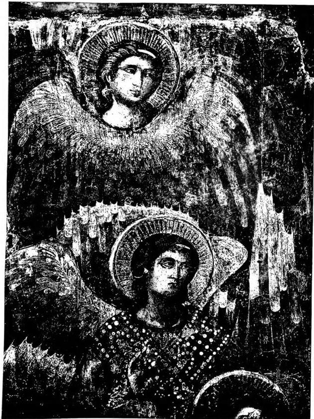 ANGELS. Detail of the fresco of the Last Judgment - Rome, monastery of S. Cecilia in Trastevere.