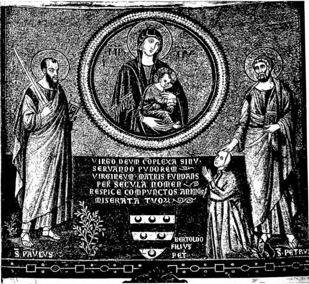 VOTIVE MOSAIC DEPICTING THE VIRGIN WITH ST. PAUL, ST. PETER AND BERTOLDO