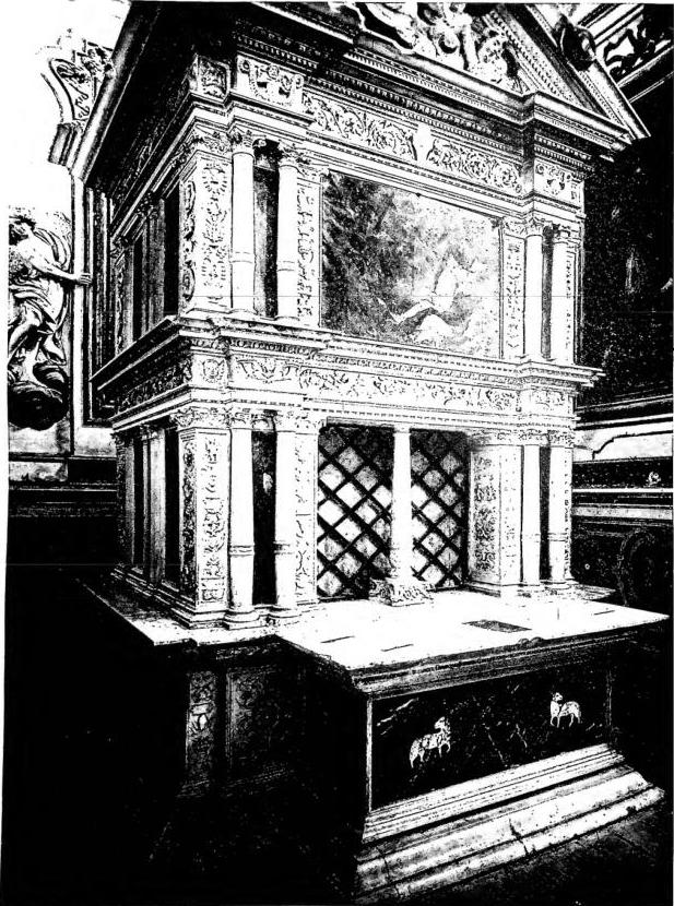 MAUSOLEUM OF CELESTINE V, work by Girolamo da Vicenza (1517) - L'Aquila, church of S. Maria di Collemaggio.