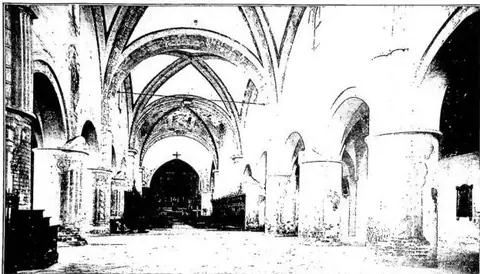 C. Milanese. Interior of the church, consecrated in 1221 - Milan.
