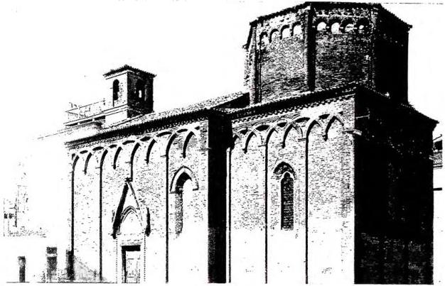 Above: ORATORY OF S. MARTINO (1392). Below: PULPIT OF THE CATHEDRAL, work by B. Cavalieri and C. Negri (1667).