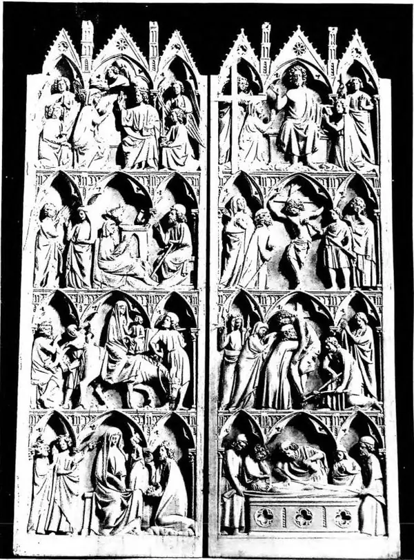 DIPTYCH WITH SCENES FROM THE LIFE OF JESUS. French art of the late 14th cent. - Vatican, Museo Cristiano