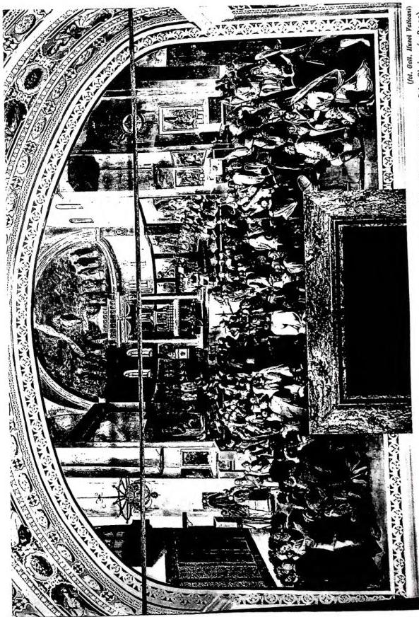SIXTUS V PROCLAIMS ST. BONAVENTURE doctor of the Church in the basilica of SS. Apostoli - Biblioteca Vaticana, Sala Sistina (1585-90).
