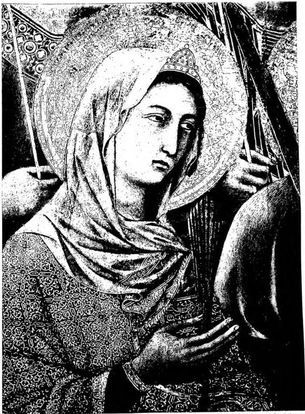 ST. CATHERINE OF ALEXANDRIA. Detail of the 'Maestà' - Siena, Museo dell'Opera del Duomo.