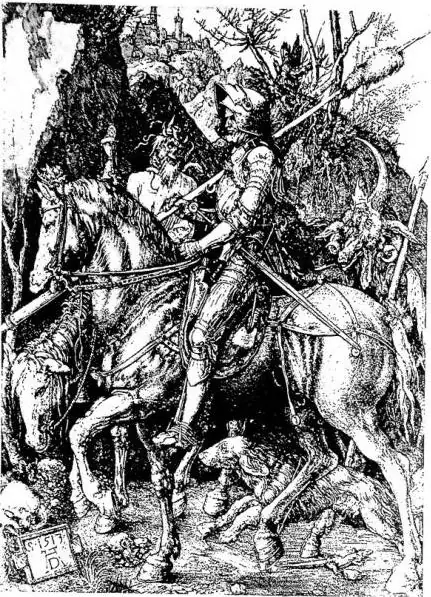 MELENCOLIA. Engraving. THE KNIGHT, DEATH AND THE DEVIL. Engraving.