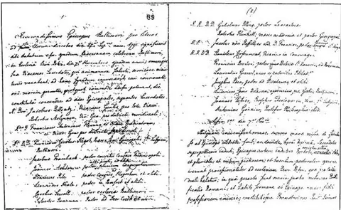 Acts of the First Diocesan Synod held in Baltimore on 7 Nov. 1791 - Rome, archive of Propaganda Fide SORCG, 1794, vol. 899, ff. 89 recto and verso.
