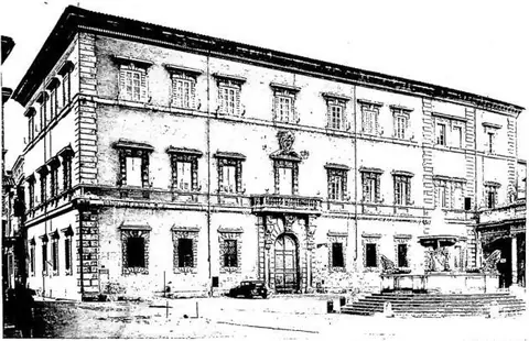 Above: FACADE OF THE PALAZZO DI S. CALLISTO by Orazio Torriani (17th cent.). Below: PALAZZO DELLE S. CONGREGAZIONI A S. CALLISTO, inaugurated by Pius XI on 23 May 1936. Design by the architect Momo. Statue of Pius XI…