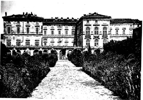 COURTYARD OF THE PALAZZO CORSINI after a design by F. Fuga (18th cent.) - Rome.