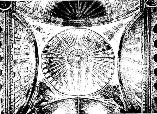 INTERIOR OF THE DOME OF THE CHURCH OF HAGIA SOPHIA