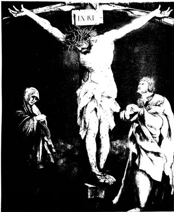 CROCIFISSIONE Dipinto di Mattias Grünewald - Karlsruhe, Museo di Stato. I