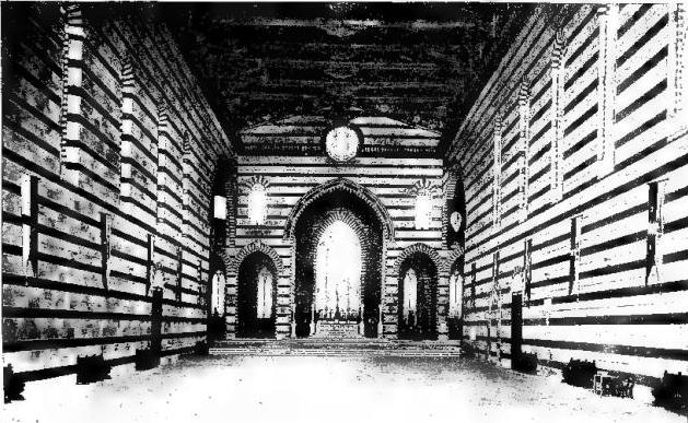 Above: INTERIOR OF THE CHURCH OF ST. FRANCIS (13th cent.), restored in 1892 - Siena.